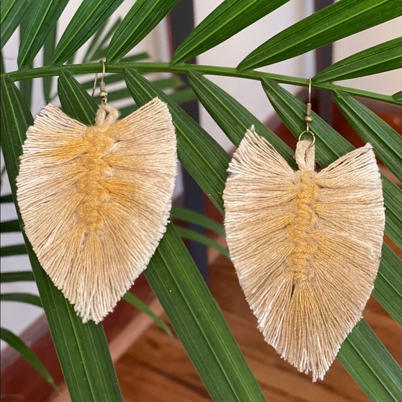 Macrame feathers earrings J. Cruz Hand made w love - Picture 10 of 13